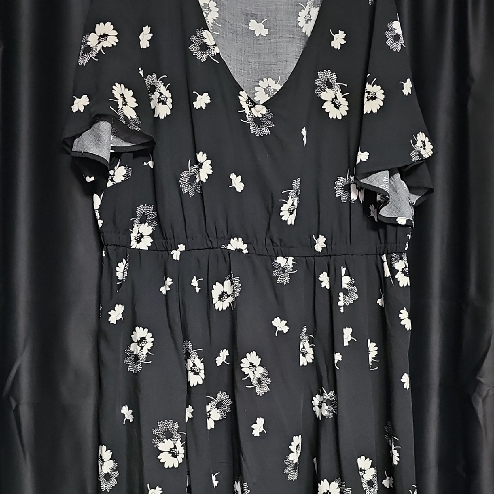 Torrid Black and White Floral Dress